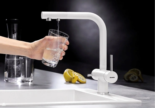 Смеситель Blanco FONTAS II 526943 Silgranit мягкий белый фото 4