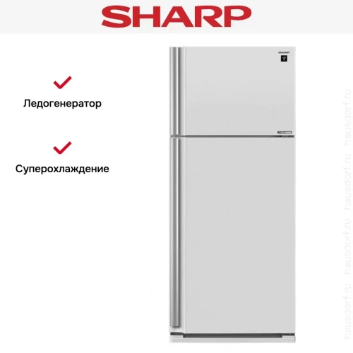 Двухкамерный холодильник Sharp SJ-XE 59 PMWH фото 5