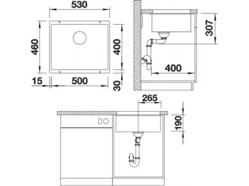 Мойка BLANCO ROTAN 500-U Silgranit мягкий белый фото 3