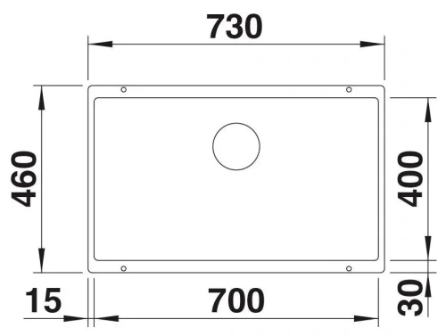 Мойка Blanco ROTAN 700-U Silgranit алюметаллик фото 3