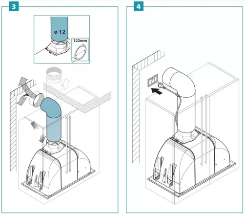 Встраиваемая вытяжка Falmec BUILT-IN BURANO 50 INOX фото 2