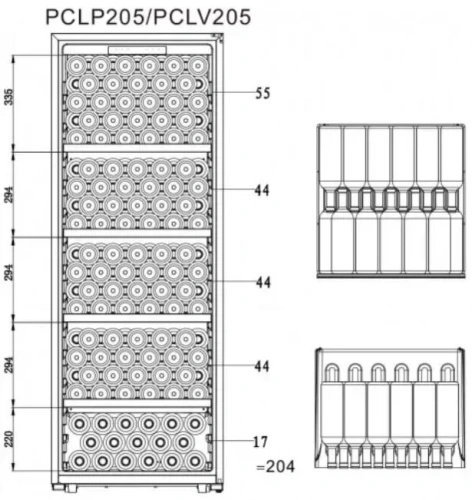 Винный шкаф Climadiff PCLV205 фото 7