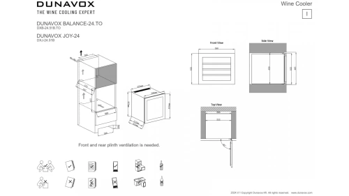 Встраиваемый винный шкаф Dunavox DXJ-24.51B фото 5