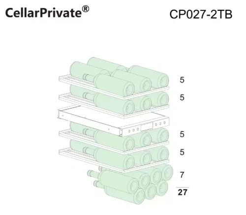 Встраиваемый под столешницу винный шкаф CellarPrivate CP027-2TB фото 8