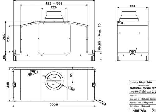 Встраиваемая вытяжка Faber IN-LIGHT EV8P X A70 фото 5