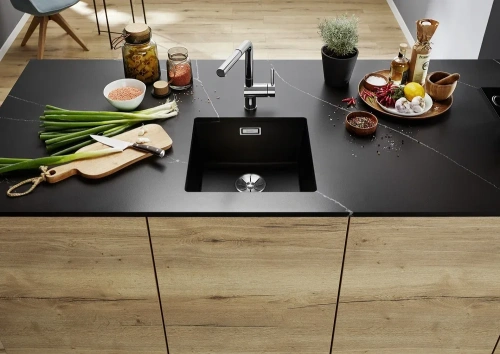 Мойка BLANCO SUBLINE 400-U Silgranit черный фото 3