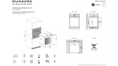 Встраиваемый винный шкаф Dunavox DVN-25.65DB.TO фото 8