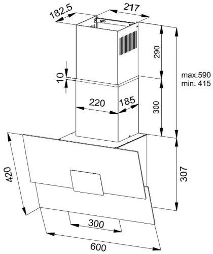 Вытяжка Korting KHC 66373 BXGN фото 4