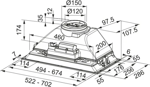 Встраиваемая вытяжка Franke FBI 525 BK фото 9