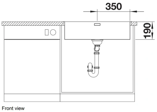 Мойка BLANCO ANDANO 700-IF/A нержавеющая сталь, клапан-автомат фото 5