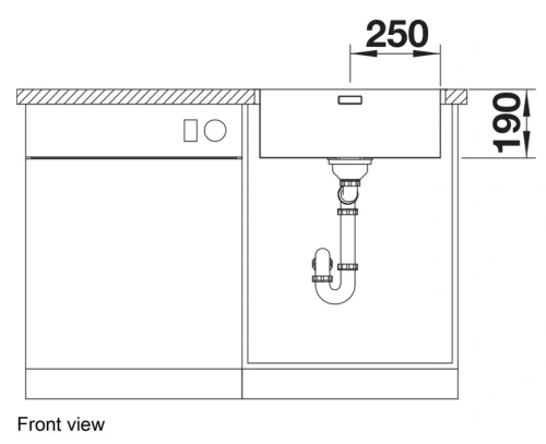 Мойка BLANCO ANDANO 500-IF/A нержавеющая сталь, клапан-автомат фото 5