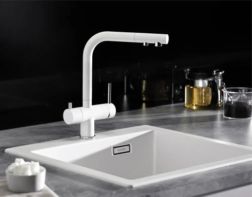 Смеситель Blanco FONTAS II 526943 Silgranit мягкий белый фото 6