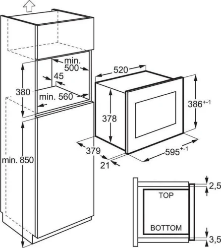 Встраиваемая микроволновая печь AEG OS5GM251EB фото 5