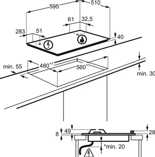 Варочная панель Electrolux EGS6436WW фото 7