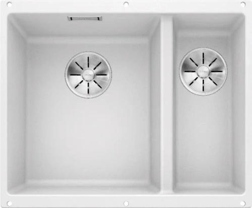 Мойка BLANCO SUBLINE 340/160-U Silgranit белый, чаша слева