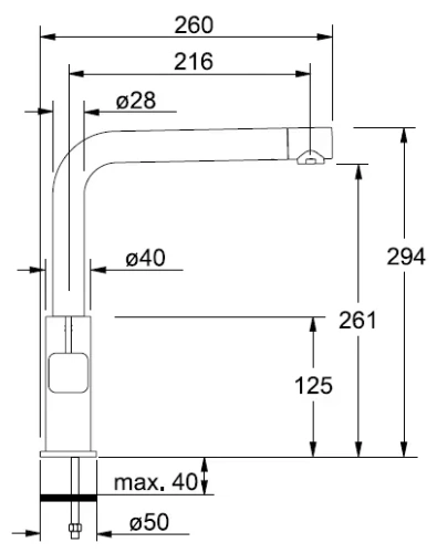 Смеситель Franke 260 оптика нержавеющей стали фото 2