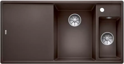 Мойка Blanco AXIA III 6 S чаша справа, доска стекло клапан-автомат InFino® кофе