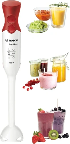 Блендер Bosch MSM64010 белый / красный фото 7