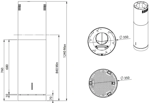 Вытяжка Falmec POLAR ISOLA X фото 2