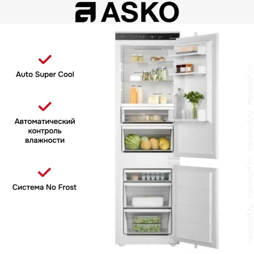 Встраиваемый комбинированный холодильник Asko RBC276SND1 фото 6