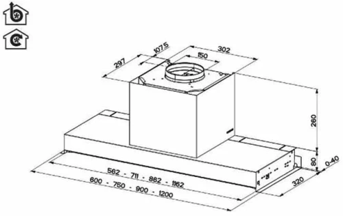 Вытяжка Faber IN-NOVA ZERO DRIP PLUS A120 фото 5