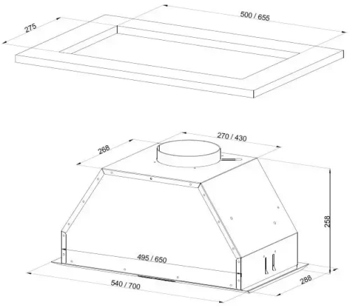 Встраиваемая вытяжка Kuppersberg INTRO 70 BLACK фото 6