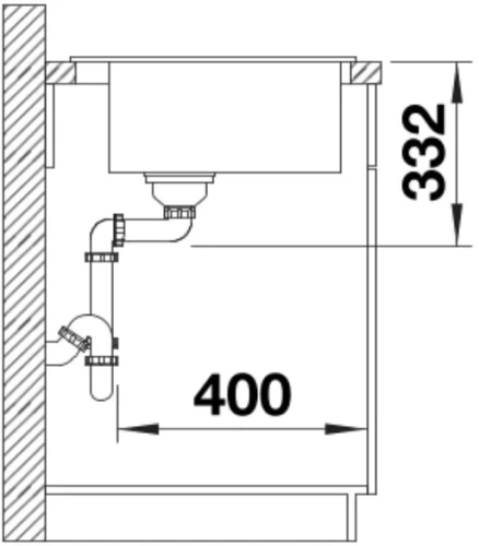 Мойка BLANCO NAYA 45 Silgranit антрацит фото 4