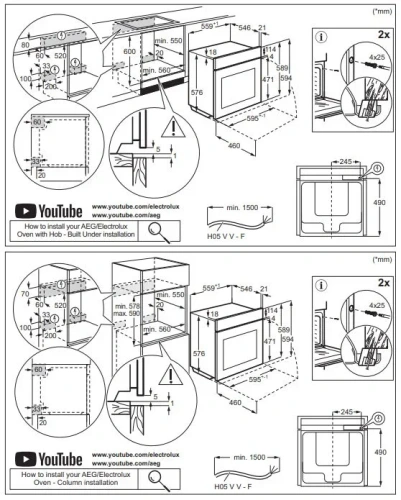 Духовой шкаф AEG OA5CB531AB фото 6