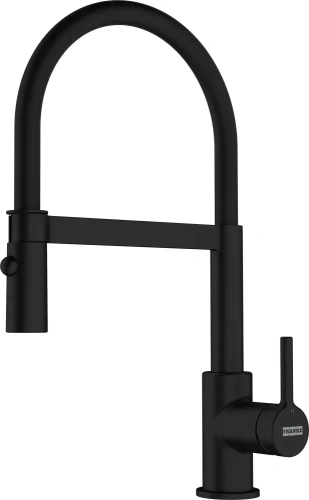 Смеситель Franke Lina Semi-pro с выдвижным шлангом черный матовый