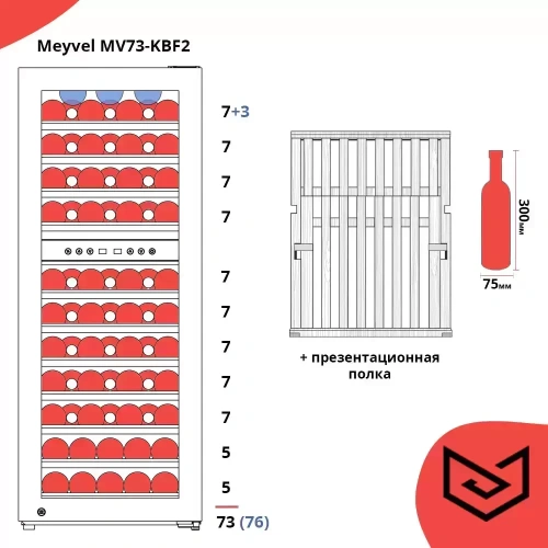 Винный шкаф Meyvel MV73-KBF2 фото 11