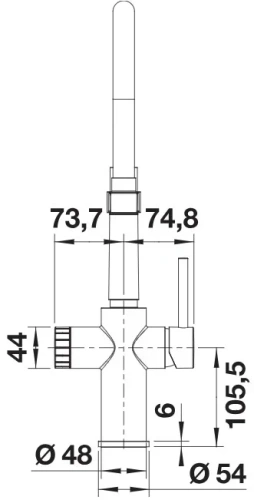 Смеситель 3-в-1 Blanco CATRIS-S Flexo Filter 526706 нержавеющая сталь фото 4