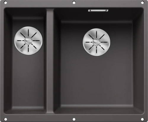 Мойка BLANCO SUBLINE 340/160-U Silgranit темная скала, чаша справа