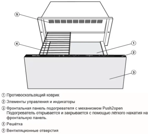 Встраиваемый подогреватель Miele ESW 7020 OBSW фото 2