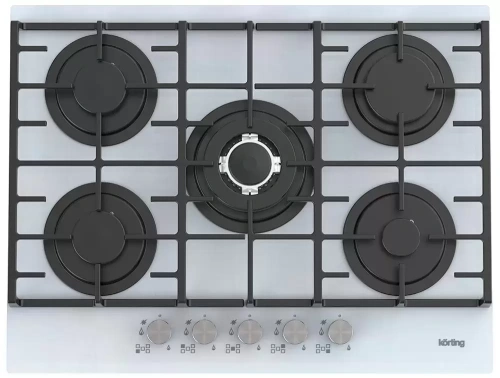 Газовая стеклянная варочная панель Korting HGG 7835 CTW