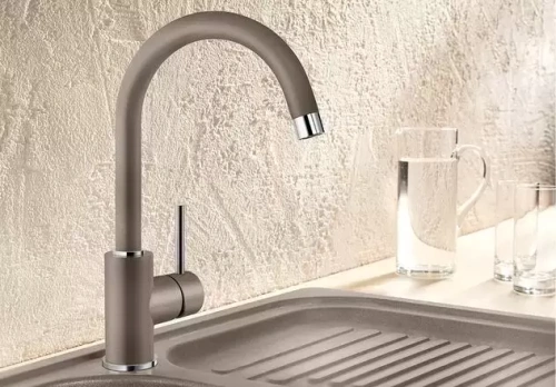 Смеситель Blanco MIDA Silgranit антрацит фото 3