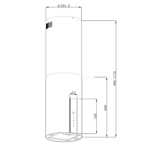 Островная вытяжка Korting KHA 35808 DW Cylinder фото 2 Островная вытяжка Korting KHA 35808 DW Cylinder фото 2