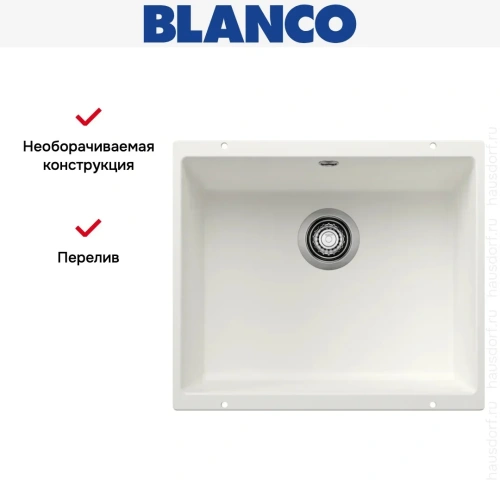 Мойка BLANCO ROTAN 500-U Silgranit белый фото 5