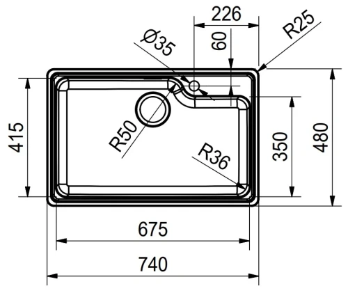 Мойка Franke BCX 610-74 TL сталь фото 2