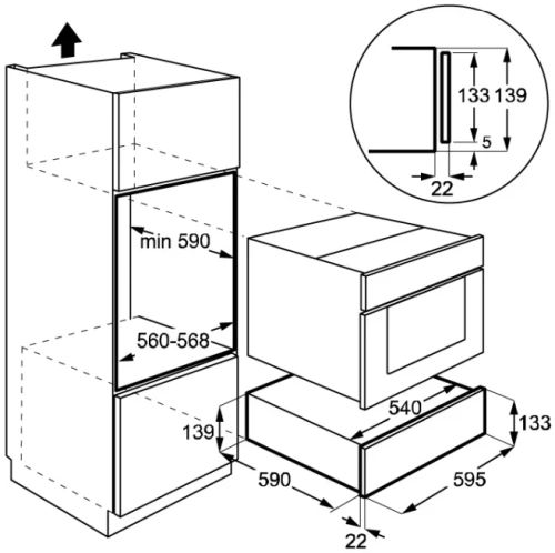 Встраиваемый вакуумный упаковщик De Dietrich DWD4820W фото 3