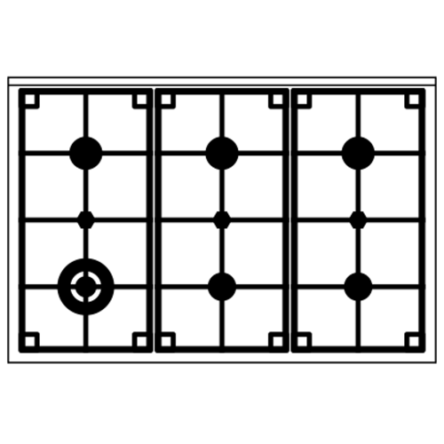 Кухонный блок ILVE Pro Line LD096WM3 античный белый (фурн. сатинированная сталь) фото 2