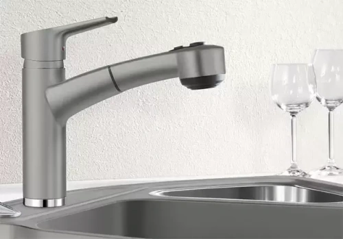 Смеситель Blanco MERKUR-S SILGRANIT антрацит фото 3