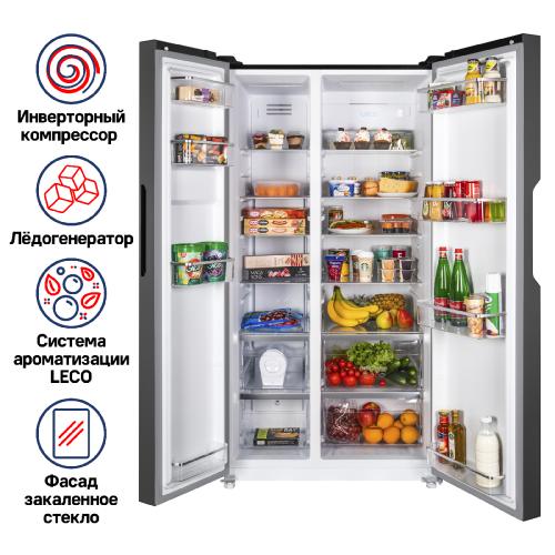 Холодильник с инвертором MAUNFELD MFF177NFB фото 2