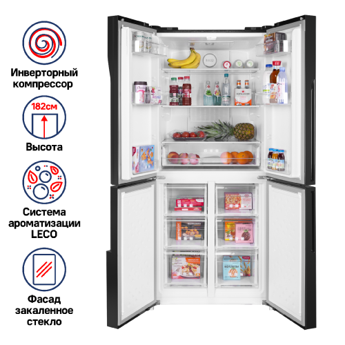 Холодильник c инвертором MAUNFELD MFF182NFBE фото 2