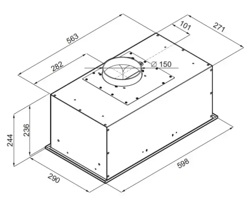 Встраиваемая кухонная вытяжка MAUNFELD Crosby Power 60 нержавеющая сталь фото 16