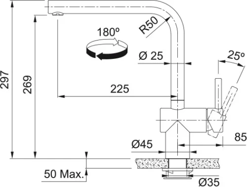 Смеситель Franke Atlas Neo Sensor нержавеющая сталь фото 5