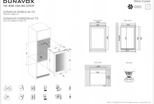 Встраиваемый винный шкаф Dunavox DVH-44.120DB.TO фото 6