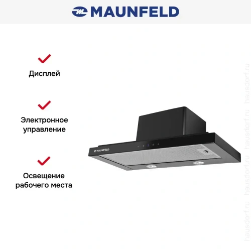 Встраиваемая вытяжка Maunfeld OUSE TOUCH 60 Glass Black фото 5