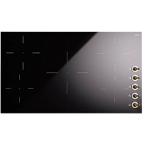 Индукционная варочная поверхность ILVE HVI395N/BKG глянцевый черный (фурн. латунь)