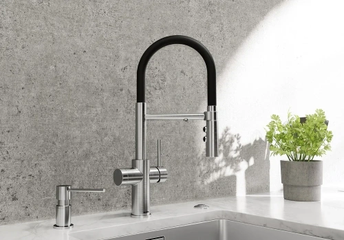 Смеситель 3-в-1 Blanco CATRIS-S Flexo Filter 526706 нержавеющая сталь фото 2