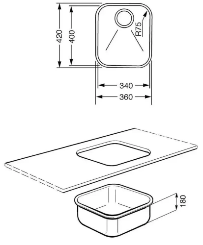 Мойка Smeg UM40 фото 2